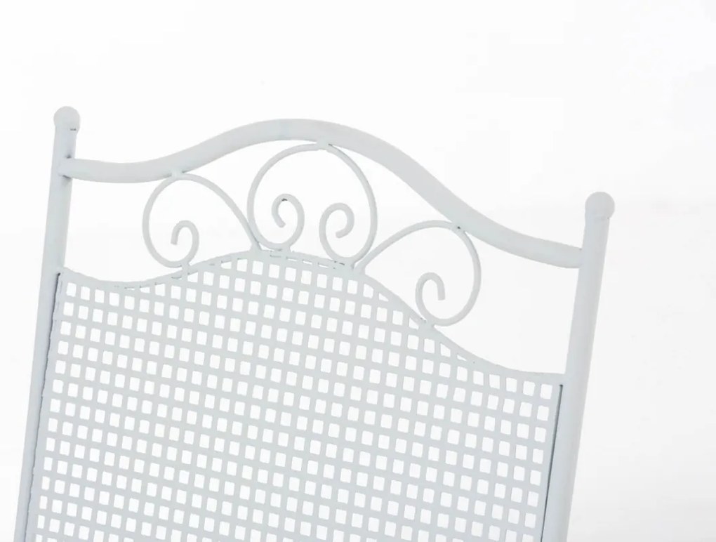 Kovová skladacia stolička Kiran - Biela