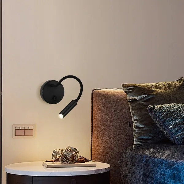 Brilagi - LED Stmievateľná flexibilná nástenná lampa MAYA 1xG9/4W/230V čierna