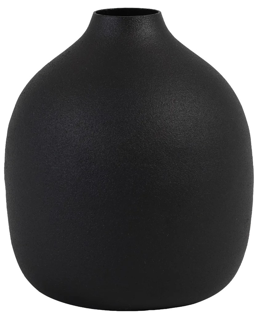Kovová mini vázička RAYAT matt black, Ø9x10 cm