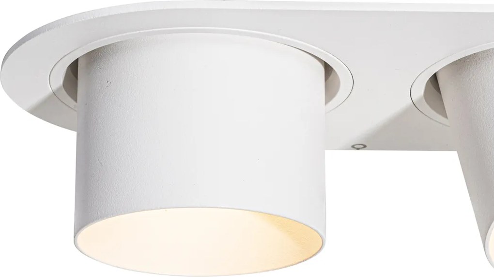 Sada 6 zapustených bodových svetiel biela GU10 70 mm naklápateľné 2-svetlá - Installa