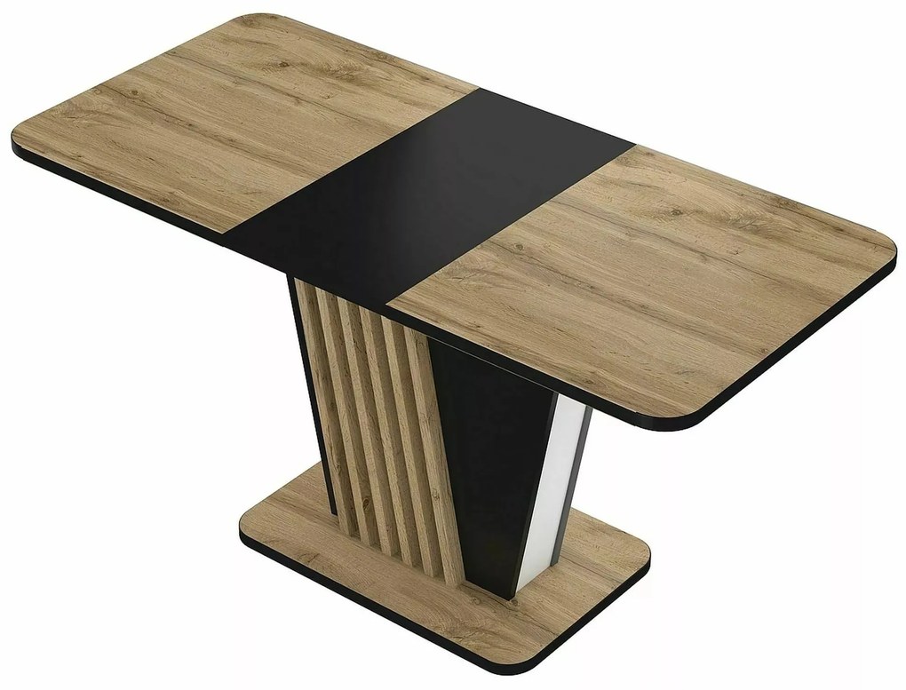 Rozkladací jedálenský stôl Nevio 125/170 cm dub artisan/čierny