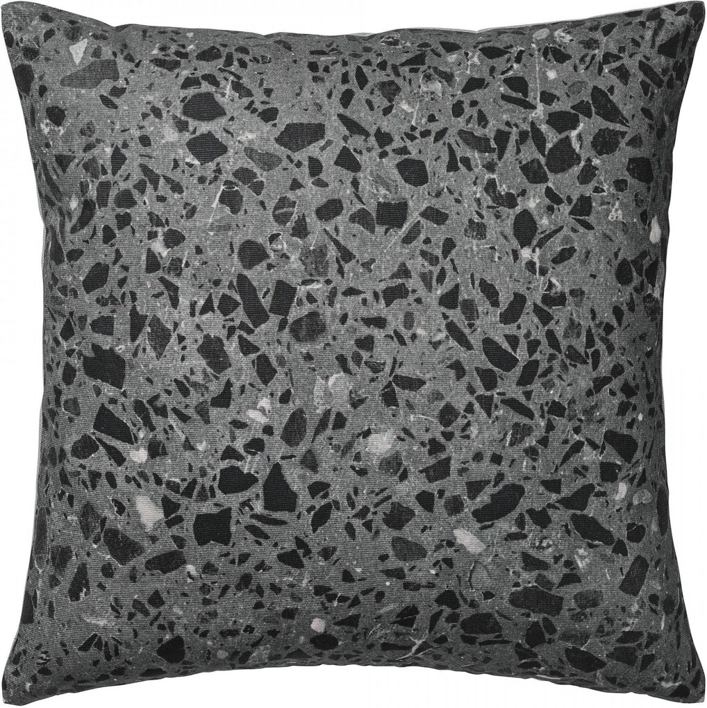 Bloomingville Vankúš Terrazzo black 45x45 cm