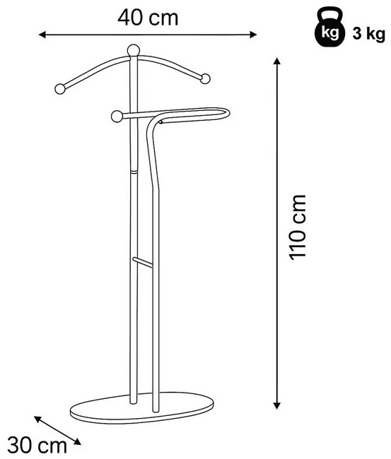 Nemý sluha chróm/buk, 83213 CR
