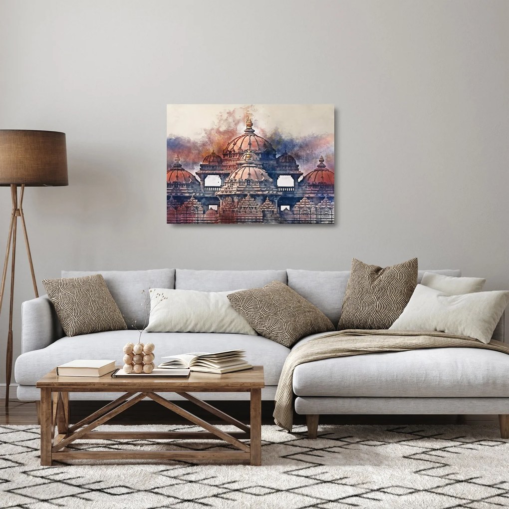 Sklenený obraz - Akshardham, Nové Dílií, India (70x50 cm)