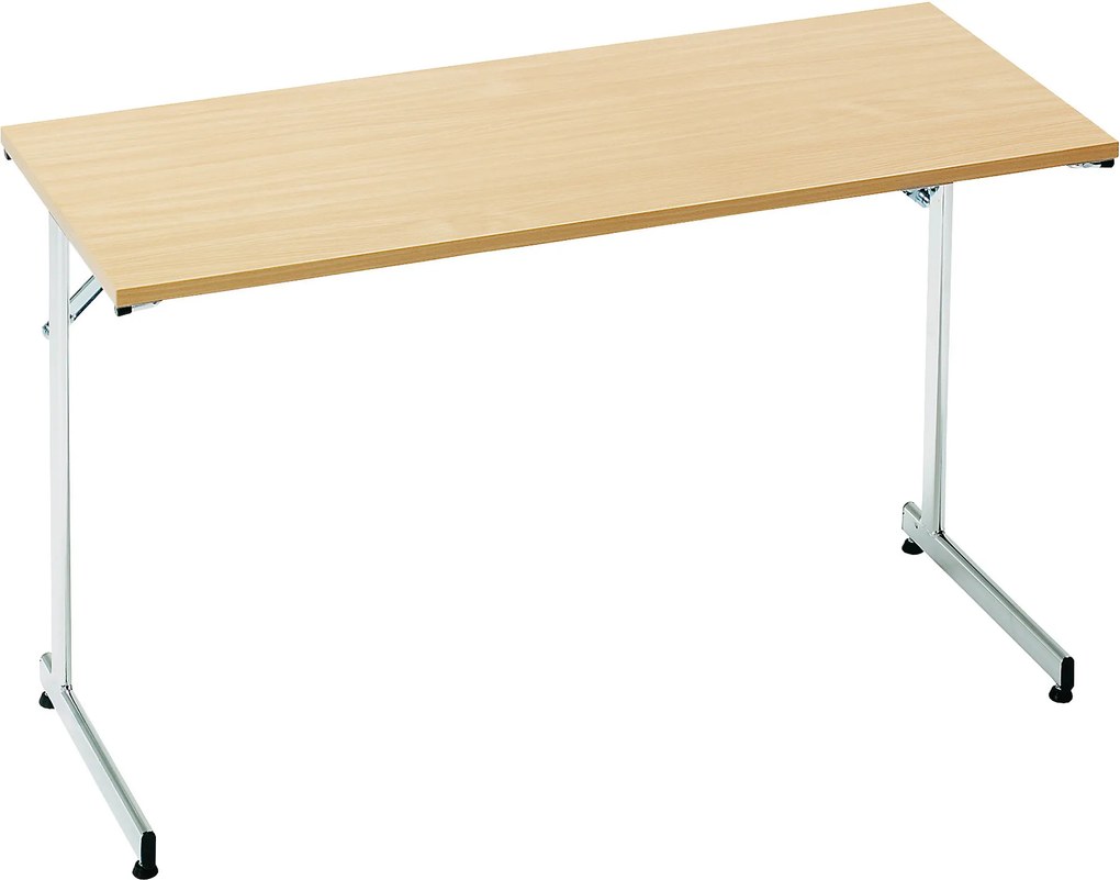 Rokovací stôl Claire, 1200x500 mm, bukový laminát/chróm