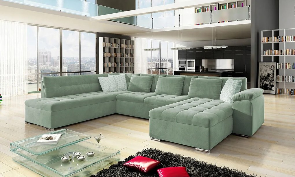 Rozkladacia rohová pohovka Talina (p U) (Uttario Velvet 2954 Evo 29)