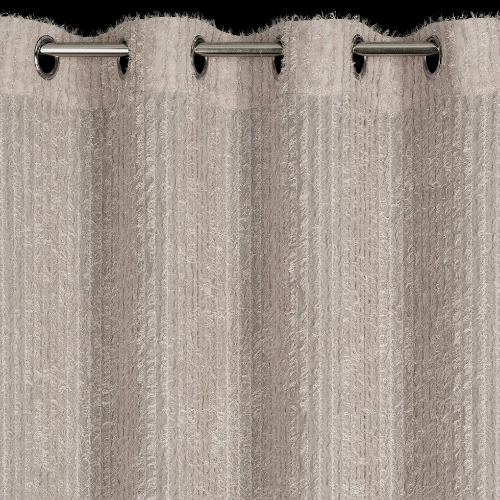 ZÁVES NA KRÚŽKOCH EVA MINGE TIFFANY 135X250 CM BÉŽOVÁ