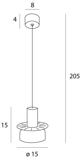 MAXLIGHT P0530 - LED Luster na lanku SIGNATURE LED/8W/230V pr. 15 cm mosadz/číra
