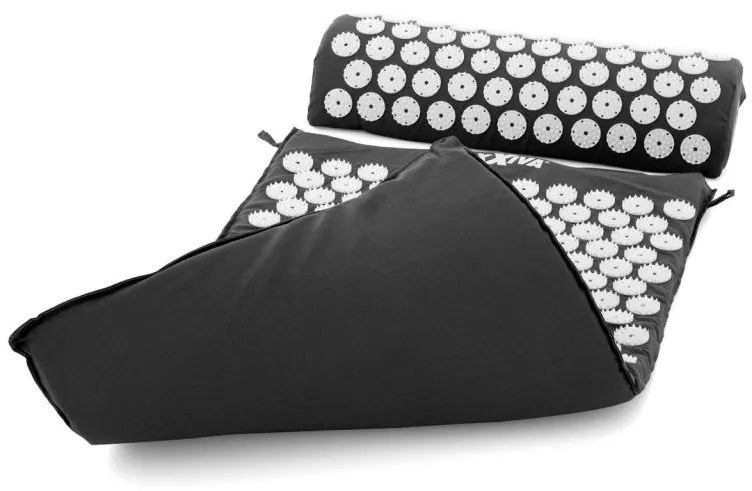 MAXXIVA 81550 Akupresúrna podložka s vankúšom, 75x42 cm, čierna