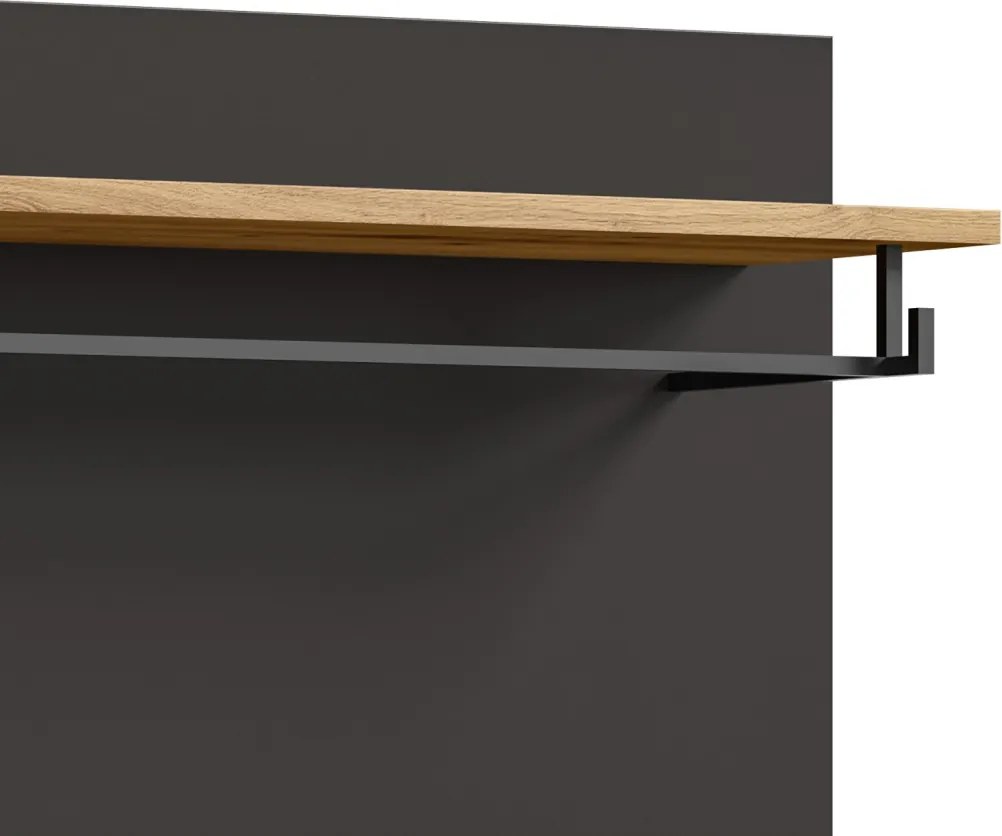 Dvojdielny šatníkový panel Cano, 80 cm, šedá/dub artisan