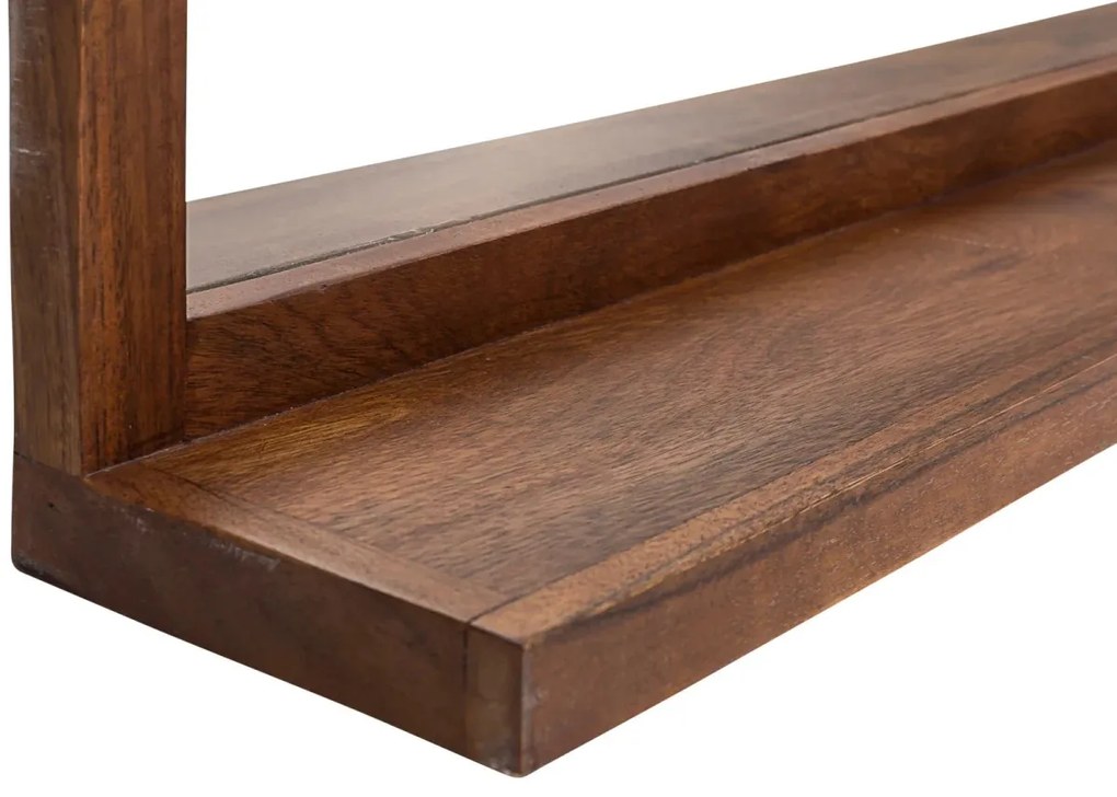 furniture-nabytek.cz - Masívne kúpeľňové zrkadlo Sydney dark II z akáciového dreva, lakované, hnedé – 138×60 cm