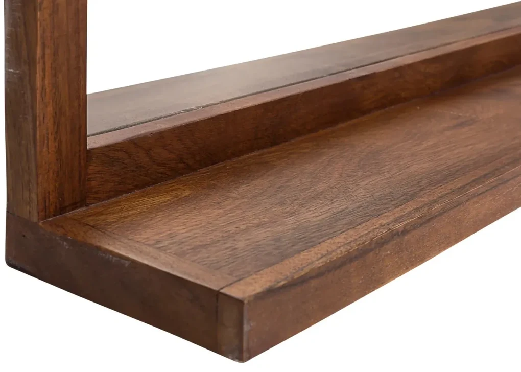 furniture-nabytek.cz - Masívne kúpeľňové zrkadlo Sydney dark II z akáciového dreva, lakované, hnedé – 138×60 cm