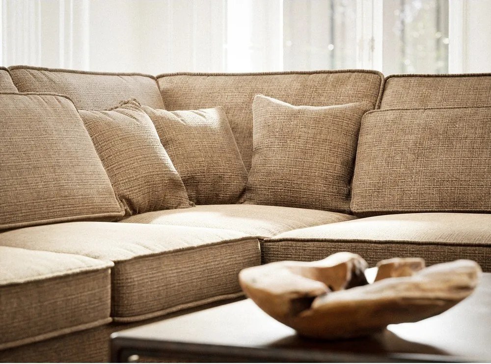 Svetlohnedá ženilková rohová pohovka (pravý roh/do L) Kirou – Maison de Rêve