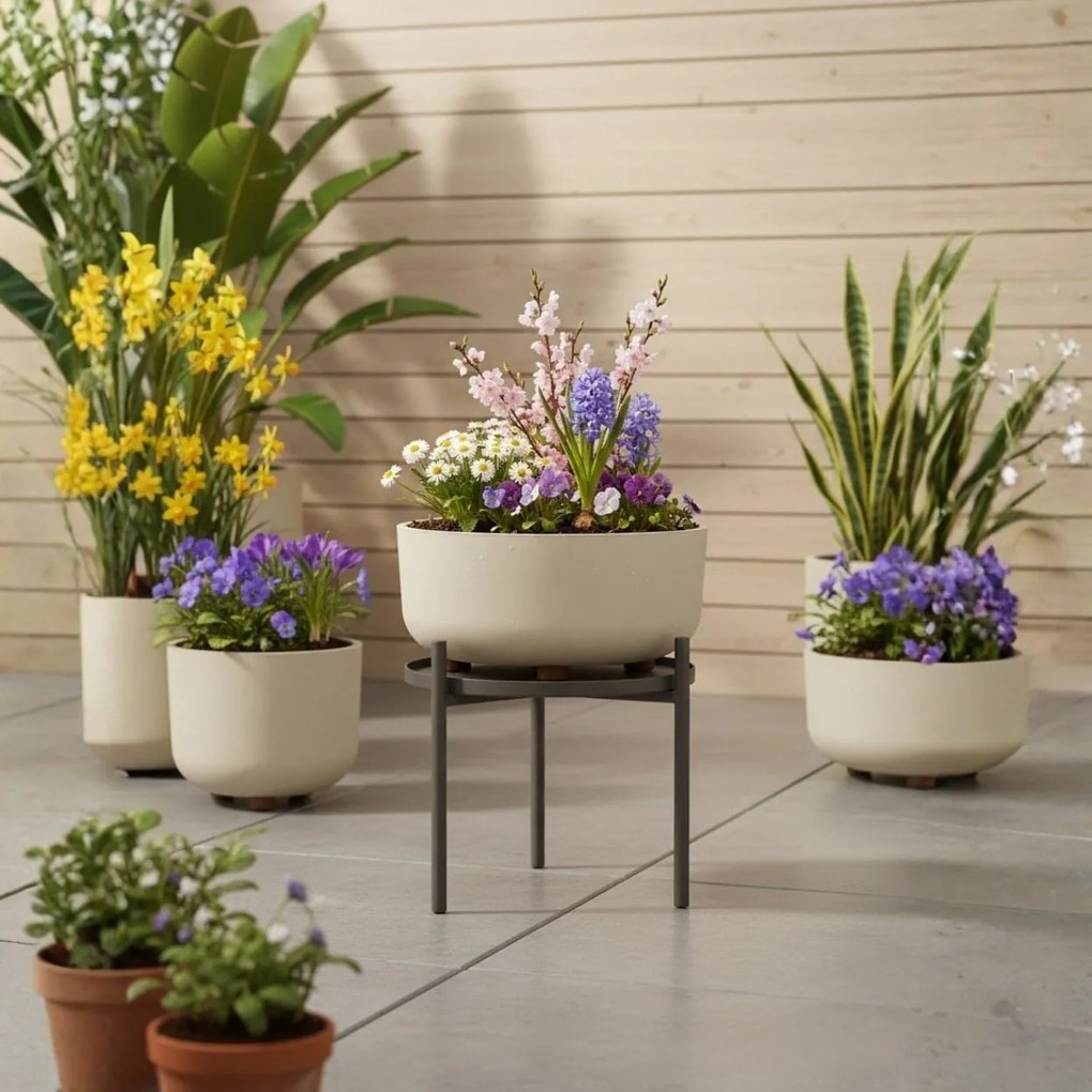 PLASTOVÝ KVETINÁČ TERRA 30X14,5 CM BÉŽOVÁ