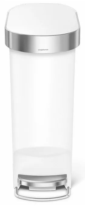Pedálový kôš Slim 40 l, biela