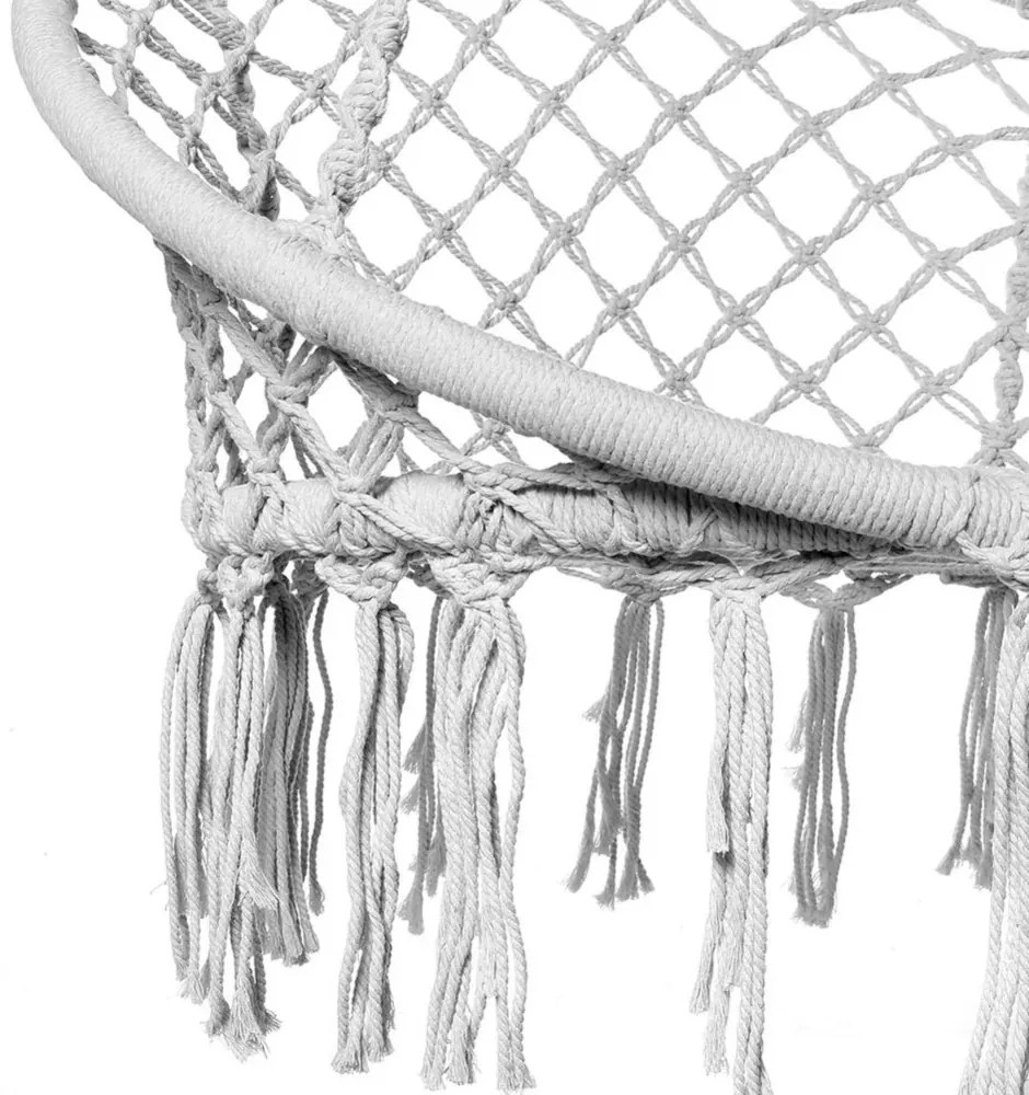 Sivé závesné kreslo KOLUMBIA so stojanom