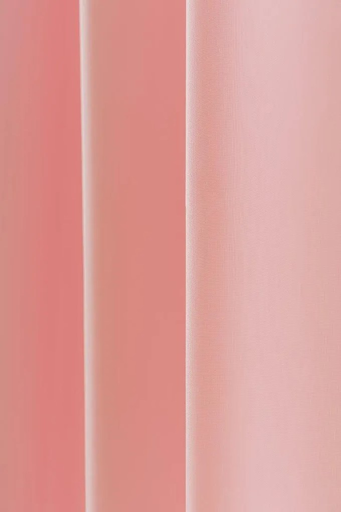 Záves OXFORD LIGHT 140x250 cm, ružový Zavesenie: Kovové krúžky
