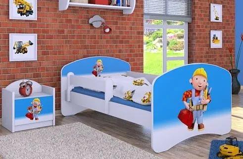 MAXMAX Detská posteľ bez šuplíku 180x90cm BOŘEK STAVITEL
