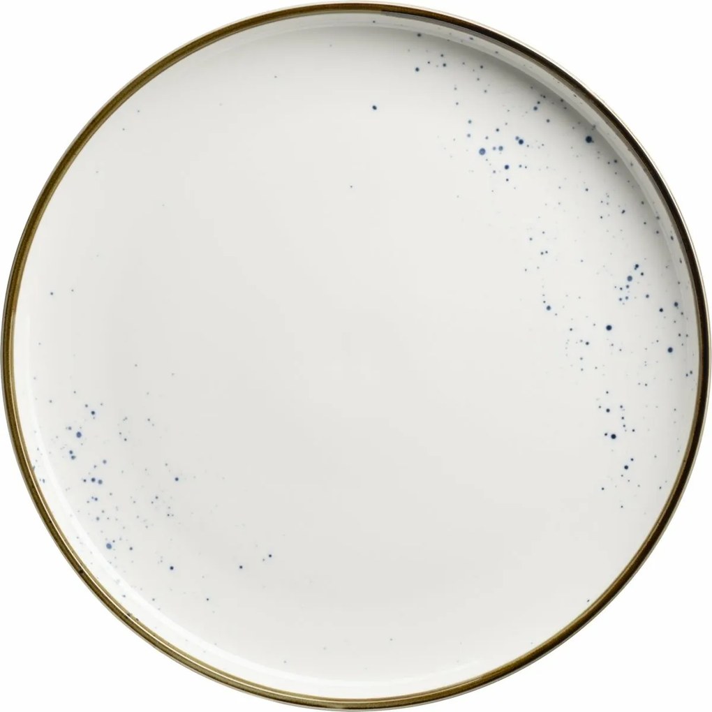 Mäser Plytký tanier Pintar White modré bodky 27 cm