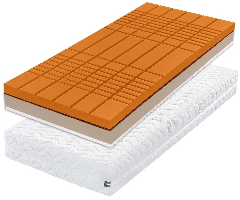 Tropico ROMANTIKA KAŠMÍR 24 cm - ortopedický matrac s kokosovým vláknom 180 x 210 cm, snímateľný poťah