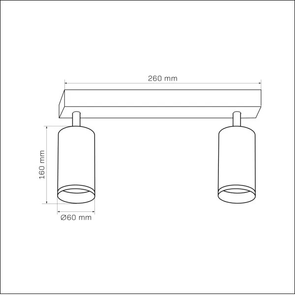 Bodové svietidlo LONDON 2xGU10/10W/230V čierna