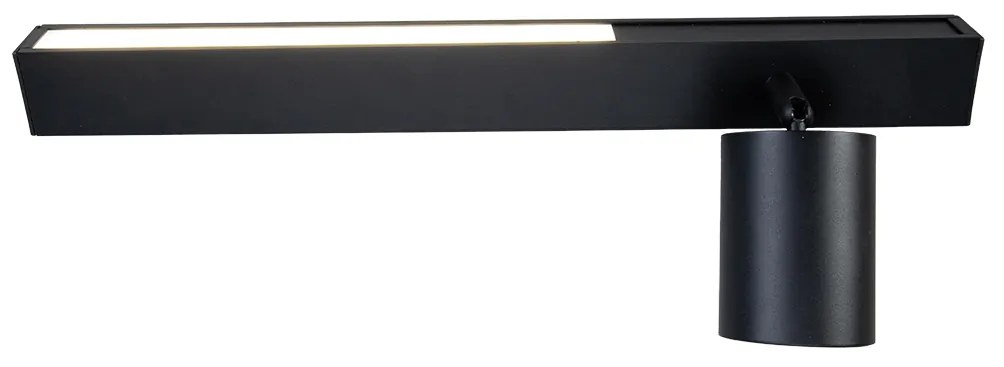 EUlight Nástenné svietidlo Magnet Right, 1x čierne kovové tienidlo + 1x LED 5W, b