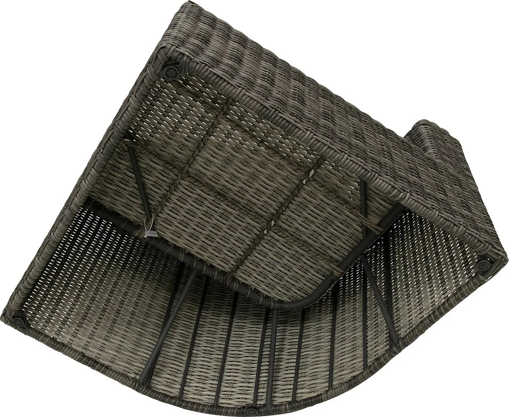 DEOKORK Ratanová modulová zostava BORNEO LUXURY pre 5 osôb (sivá)