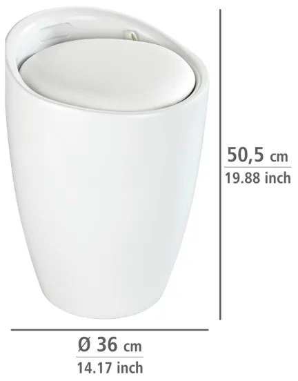 WENKO 24228100 - Stolička CANDY 36x50,5 cm biela/čierna