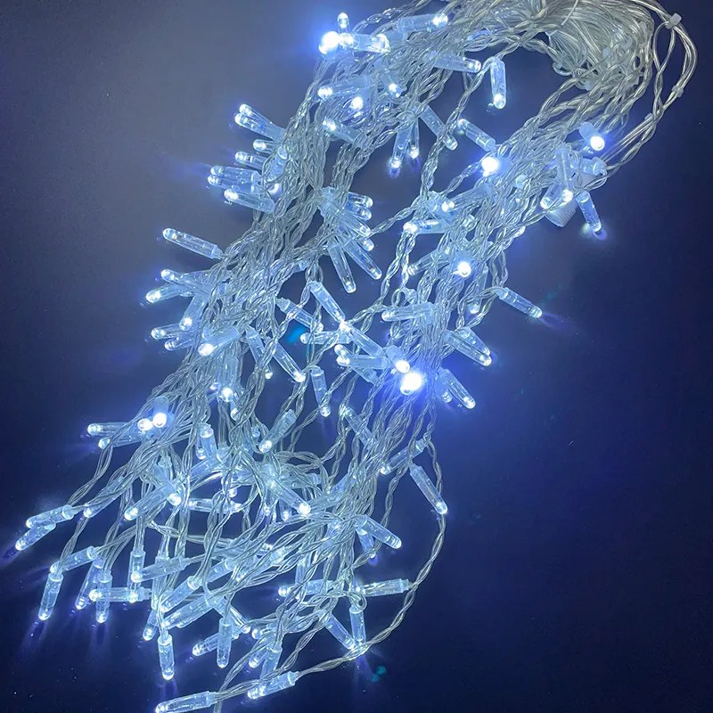 Vianočné svetielka LED záclona FLASH modrá 500 LED