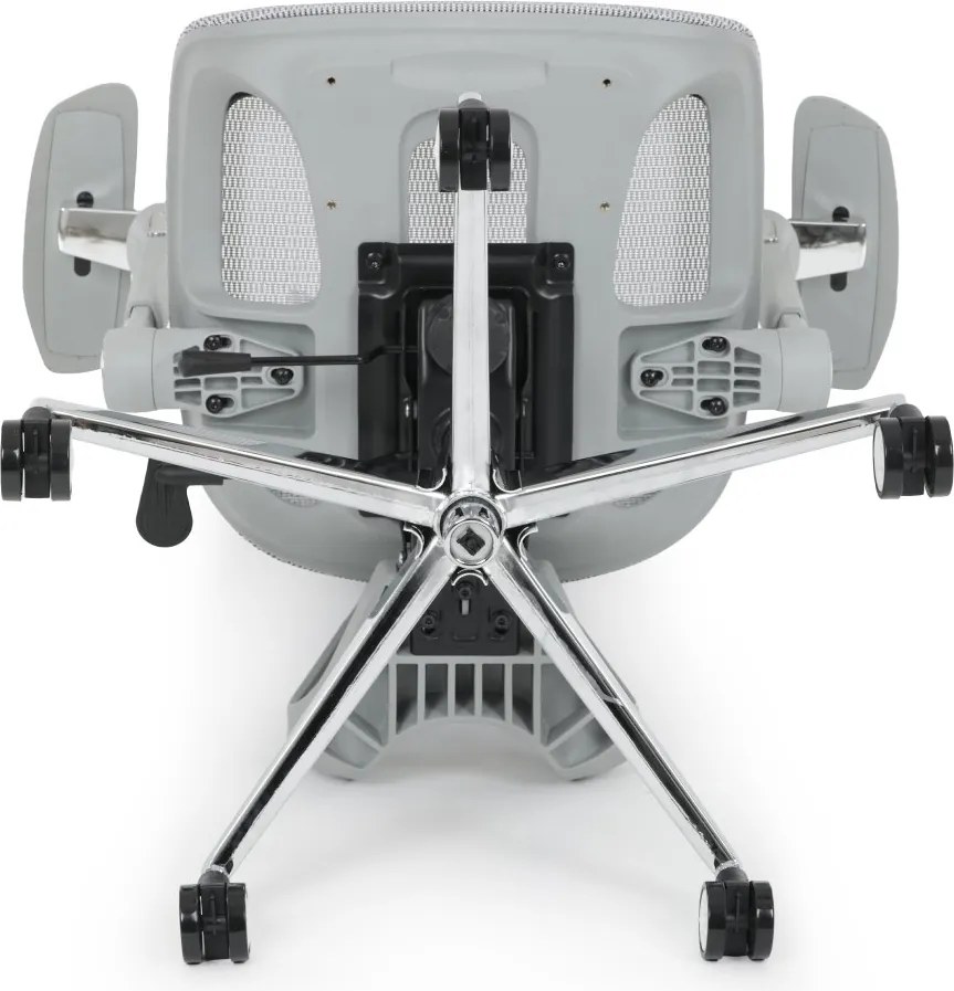 Kancelárska ergonomická stolička PORTE — sieťovina, sivá