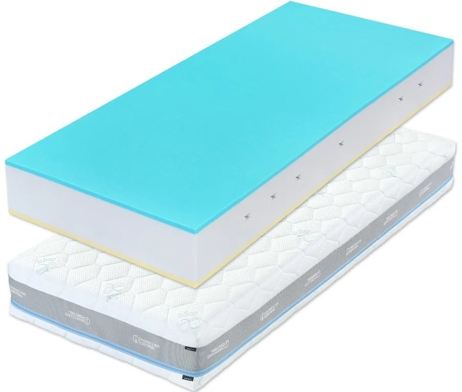 Tropico SWISSLAB BIG BOY VISCO 22 cm - matrac s nosnosťou 180 kg, s lenivou penou 110 x 200 cm, snímateľný poťah
