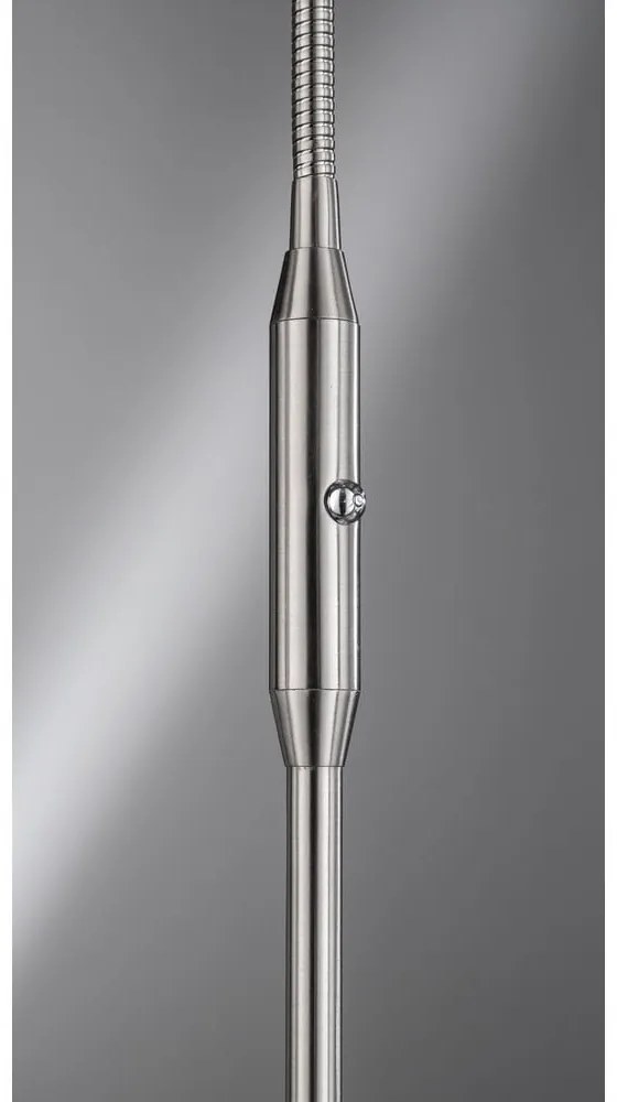 LED stmievateľná stojacia lampa v striebornej farbe (výška 150 cm) Dent – Fischer &amp; Honsel