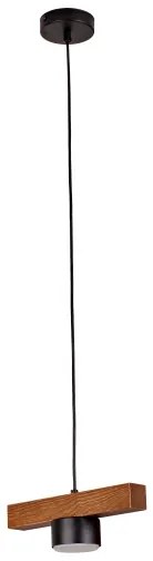 Duolla - Závesný luster na lanku IRONLINE 1xGX53/3W/230V borovica dub/čierna