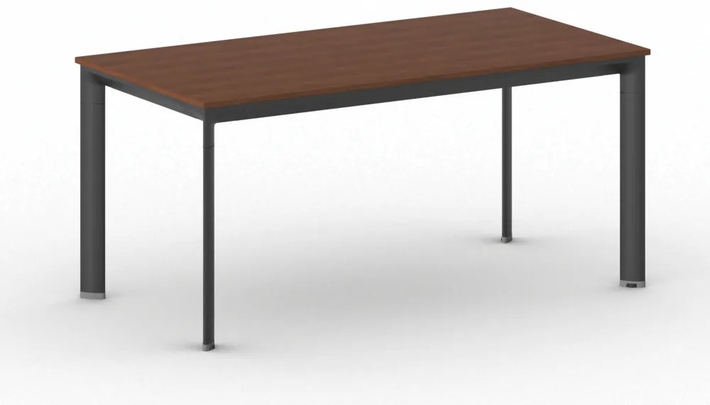 Rokovací kancelársky stôl PRIMO INVITATION, 160x80 cm, čierna podnož, čerešňa