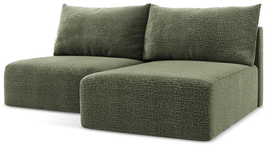 Zelená rozkladacia/s úložným priestorom rohová pohovka (pravý roh) Kalena – Makamii