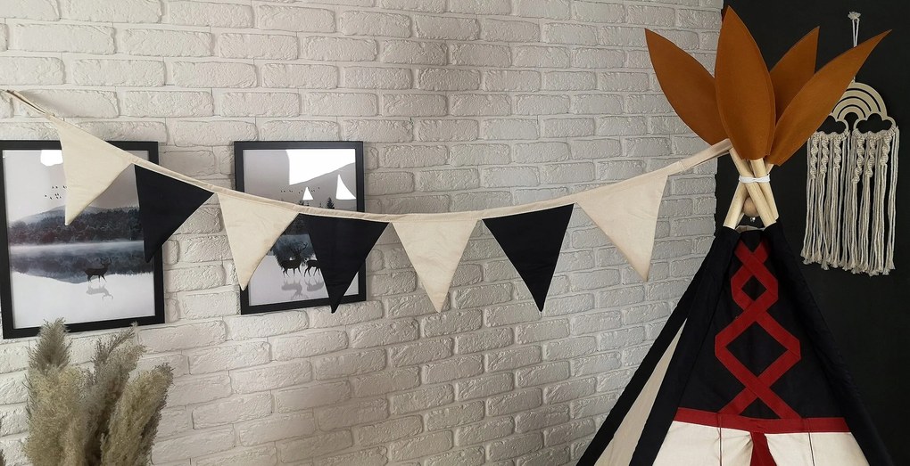 Detský stan TEEPEE (TÝPIE) INDIÁN s doplnkami - béžový