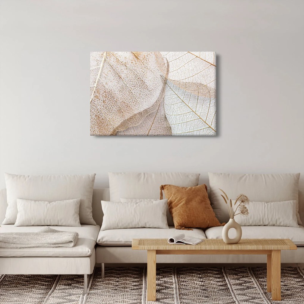 Obraz - Béžové listy (90x60 cm)