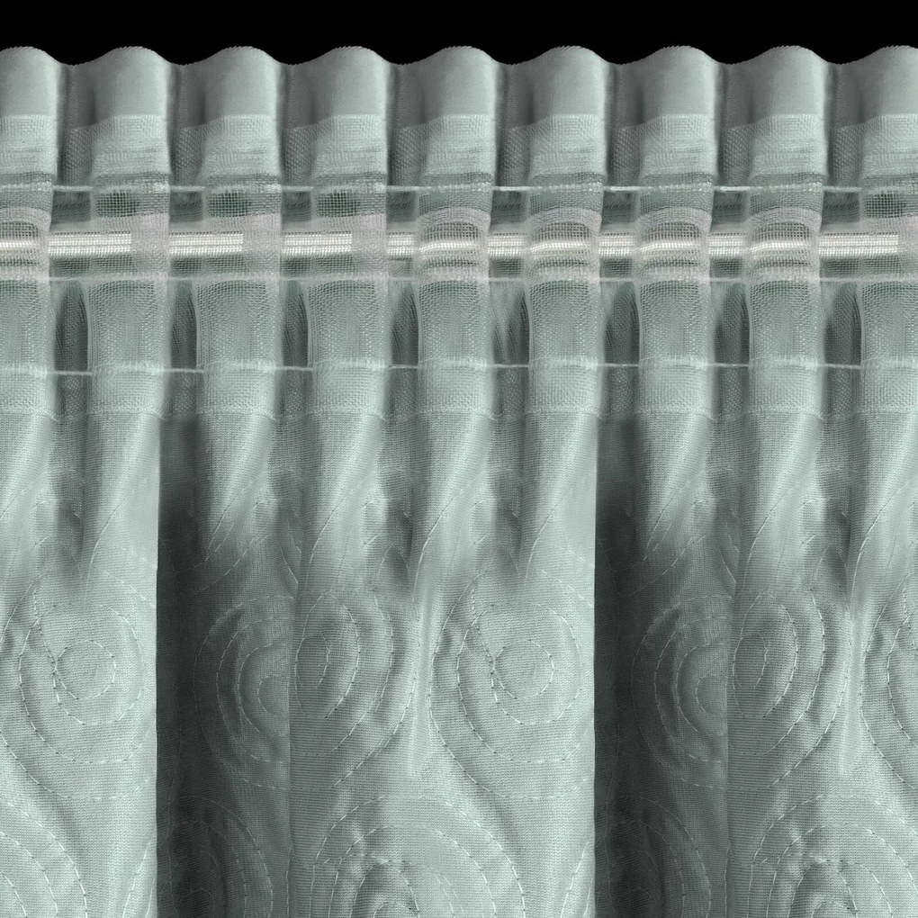 ZATEMŇOVACÍ ZÁVES NA PÁSKE EVA MINGE ROSES13 140X270 CM MÄTOVÁ