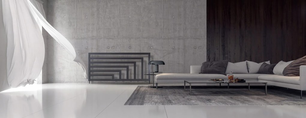 Regnis Kreon Zenit, vykurovacie teleso 1400x550 mm, 678W, čierna matná, KZ140/55/PD/D7/BLACK