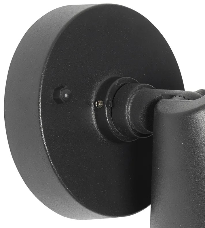 Moderné vonkajšie nástenné svietidlo čierne IP44 nastaviteľné - Ciara