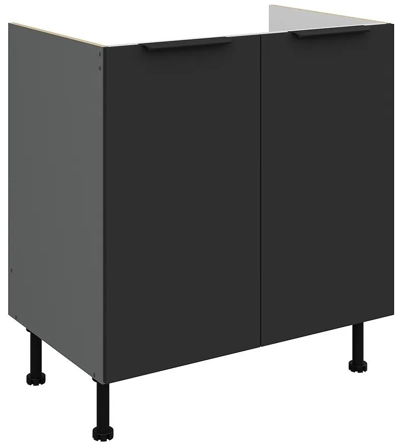 Kuchynská skrinka Aria-Bl/Ant Anti Fingerprint 80zl 2f Bb