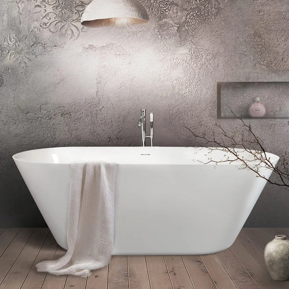 Roth Voľne stojaca vaňa z liateho mramoru LINEA STONE WHITE ROTH-Variant: rozmery: 167x72,5 cm - (LINEA STONE WHITE - 5261000)
