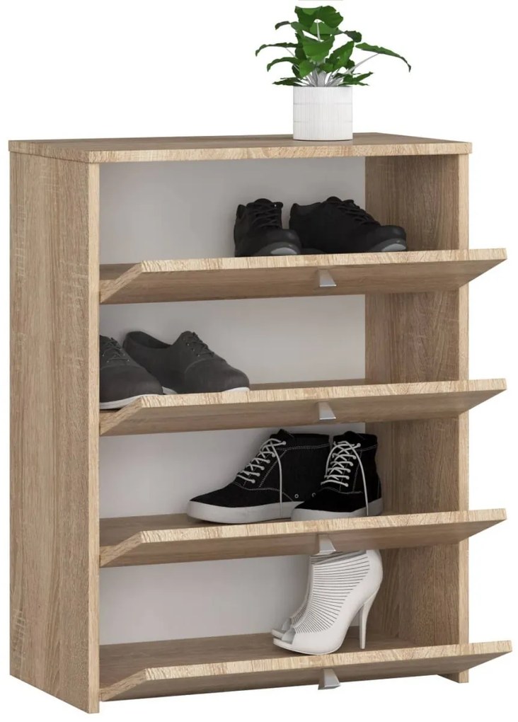 Skriňa na topánky Marienne 60 cm - 4 dvierka dub sonoma