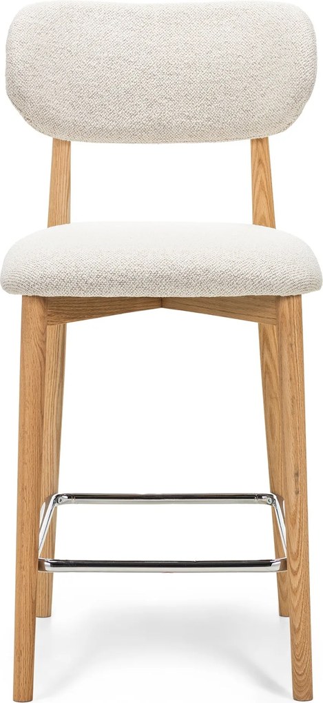 Barová židle Amalfi z masivu dub/krémová