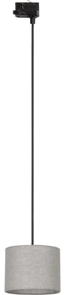 Luster na lanku 3-fáz. lišto. systému TRACER 1xE27/15W/230V pr. 20 cm čierna/šedá