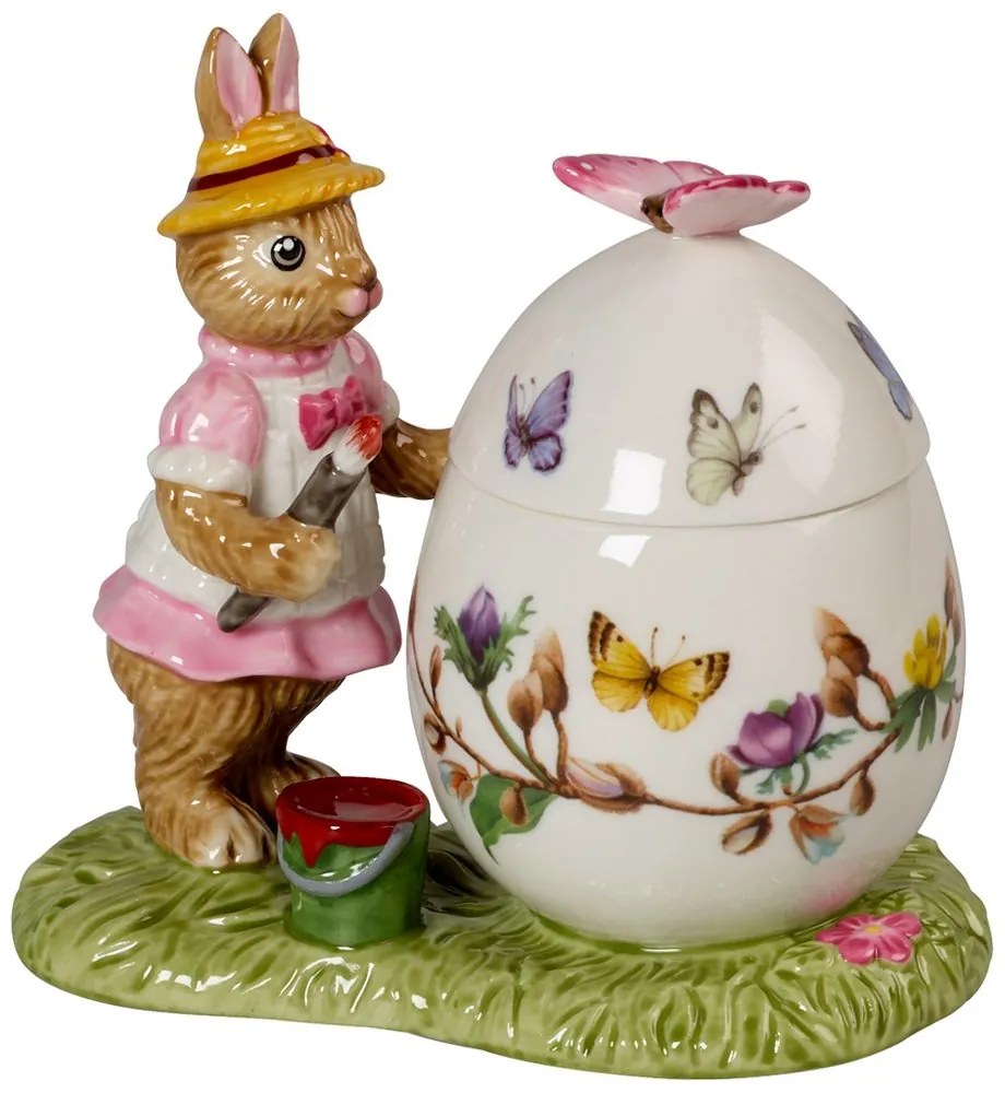 Bunny Tales veľkonočné porcelánová dóza v tvare kraslice sa zajačicou Annou, Villeroy & Boch