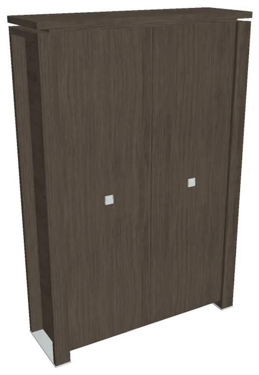 Vysoká skriňa Verno+ 140 x 46 x 210 cm, dub antracit