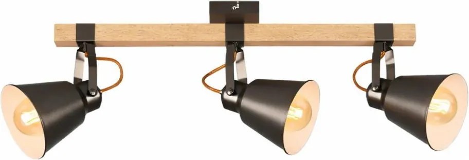 Bodové svietidlo RETRO 3xE27/40W/230V hnedé