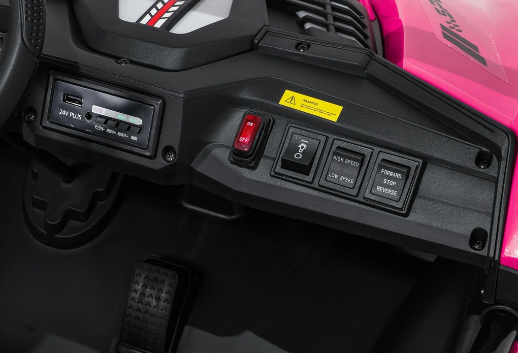 Detské elektrické autíčko Buggy SPEEDY 4x200W 24V ružové
