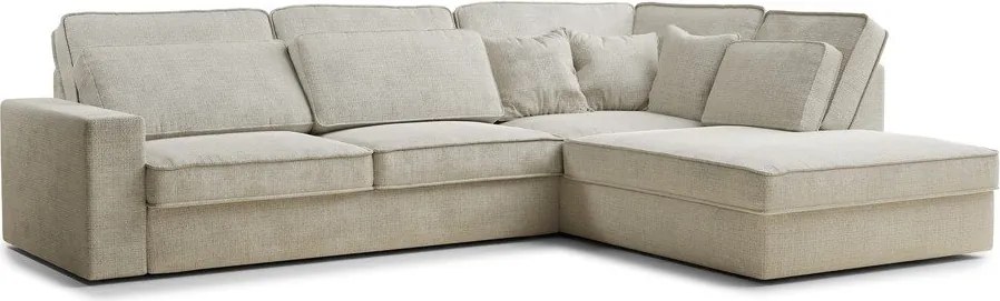 Sivobéžová ženilková rohová pohovka (pravý roh/do L) Kirou – Maison de Rêve